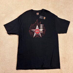 Y2K 2005 Harley Davidson Tribal Flaming Nautical Star T-Shirt Adult XL NWT New